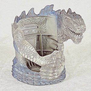 Godzilla Vintage 90s 6" Plastic Cup Holder Toho 1998 Taco Bell